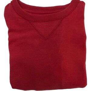 No Boundaries Sweater Mens Large Red Grey Pullover Long Sleeve Crew Neck